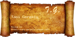 Tasi Gergely névjegykártya